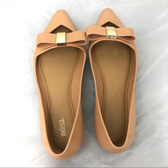 Melissa Maisie II Bow Flats Tan 7 FINAL SALE - Picture 6 of 8